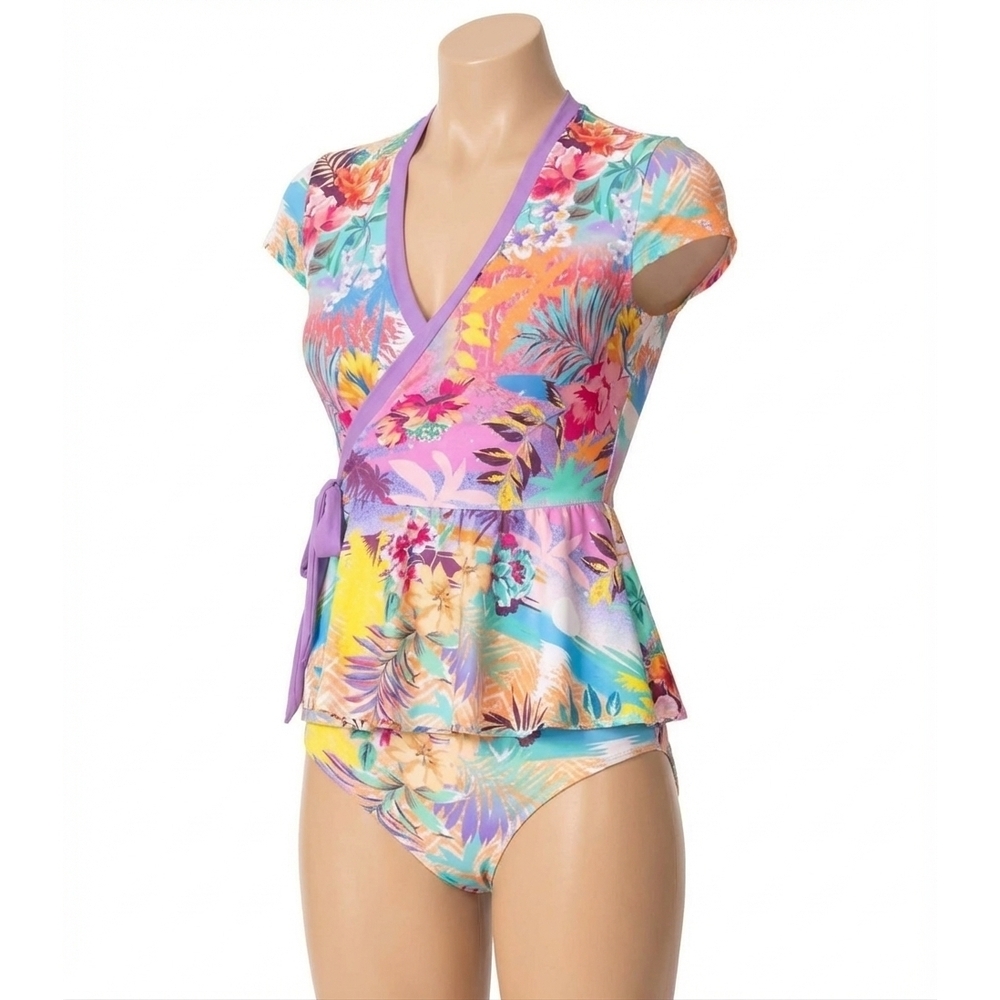 NEW JOHNNY WAS wrap tankini top in zeru
